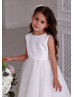 White Glitter Tulle Lace Trim Flower Girl Dress White Glitter Tulle Lace Trim Flower Girl Dress